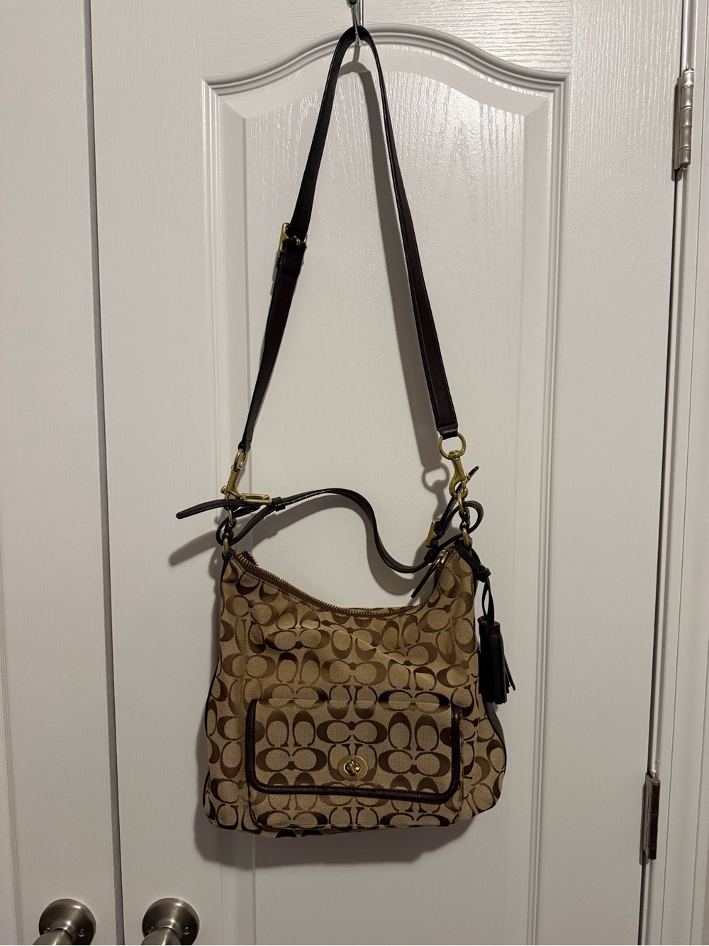 Coach Signature Canvas Hobo Bag